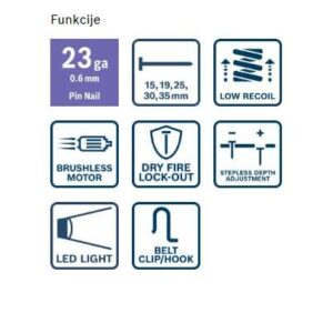 Akumulatorski žebljalnik za les Bosch GNH 18V-35 0601482701