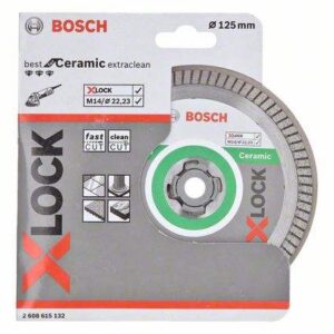 Diamantna rezalna plošča Bosch Best for Ceramic Extraclean Turbo X-LOCK 125 x 22,23 x 1,4 x 7 2608615132