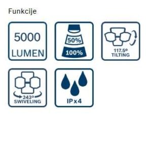Brezžična svetilka za uporabo na gradbišču Bosch GLT18V-5000 06019P5000