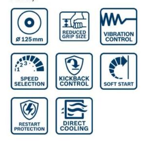 Kotni brusilnik s sistemom X-LOCK Bosch GWX 17-125 S 06017D2300