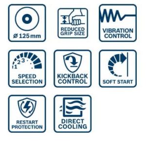 Kotni brusilnik s sistemom X-LOCK Bosch GWX 14-125 S 06017D2100