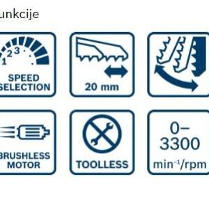 Akumulatorska vbodna žaga Bosch GST 183-LI 06015B7020