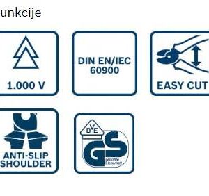 Kombinirane klešče Bosch VDE 180 mm 1600A02NE1
