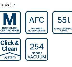 Sesalnik za mokro/suho čiščenje Bosch GAS 55 M AFC 06019C3300