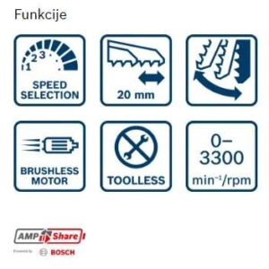 Akumulatorska vbodna žaga Bosch GST 18V-95 B 06015B7002