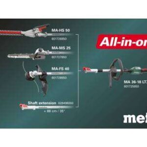 Pogon vrtnega multifunkcijskega orodja METABO MA 36-18 LTX BL Q 601725850