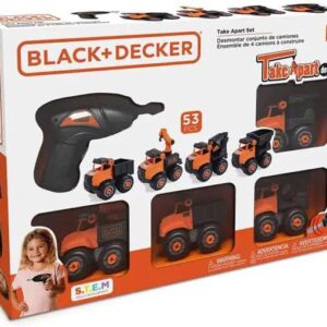 Set 4 razstavljivih vozil in baterijski vijačnik BLACK+DECKER 3+ STT014-S4-BD