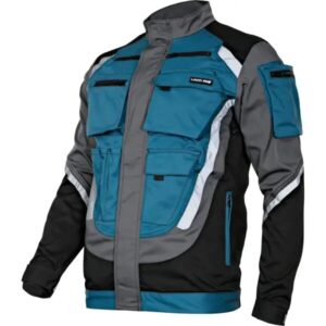 Jakna z odsevniki Lahti Pro črna/modra/siva velikost XL L4040304