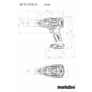 Akumulatorski vrezovalnik navojev Metabo GB 18 LTX BL Q I 602362840