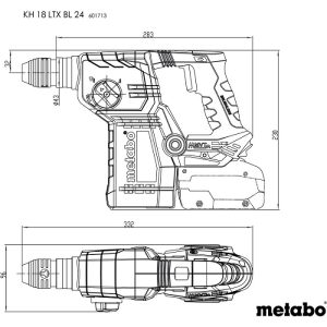 Akumulatorsko kombinirano kladivo Metabo KH 18 LTX BL 24 601713840