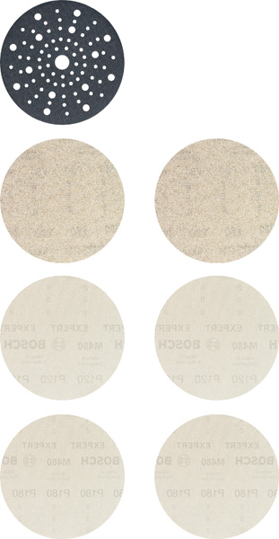 Expert začetni komplet Bosch M480 za ekscentrične brusilnike 150mm, 7 kom 2608901203