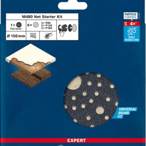 Expert začetni komplet Bosch M480 za ekscentrične brusilnike 150mm, 7 kom 2608901203