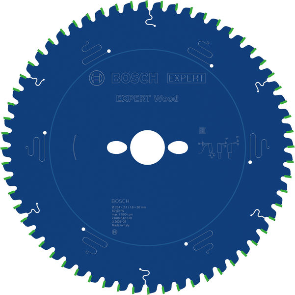 List za krožno žago Bosch EXPERT Wood, 254 x 2,4/1,8 x 30 mm, T60 2608642530