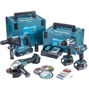 4-delni set akumulatorskega orodja Makita DLX4195JX1