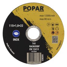 PLOŠČA REZALNA ZA INOX Eco line promo 115x1,0x22 Z/10kos POPAR LMM038393