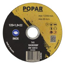 PLOŠČA REZALNA ZA INOX Eco line promo 125x1,0x22 Z/10kos POPAR LMM038394
