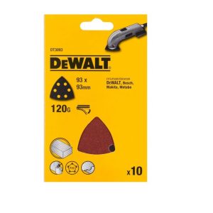 Brusni papir Dewalt 93 x 93 mm P120, 10 kosov DT3093