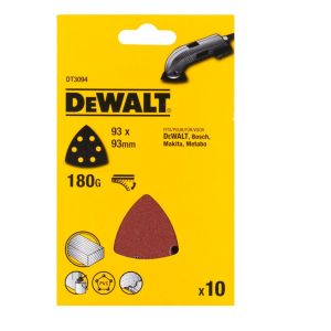 Brusni papir Dewalt 93 x 93 mm P180, 10 kosov DT3094