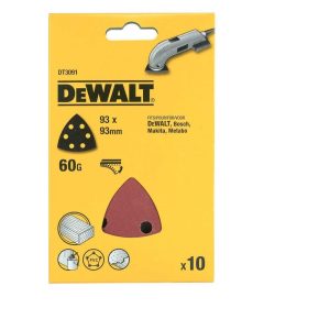 Brusni papir Dewalt 93 x 93 mm P60, 10 kosov DT3091