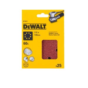 Brusni papir Dewalt 115 × 140 mm P60, 25 kosov DT3012