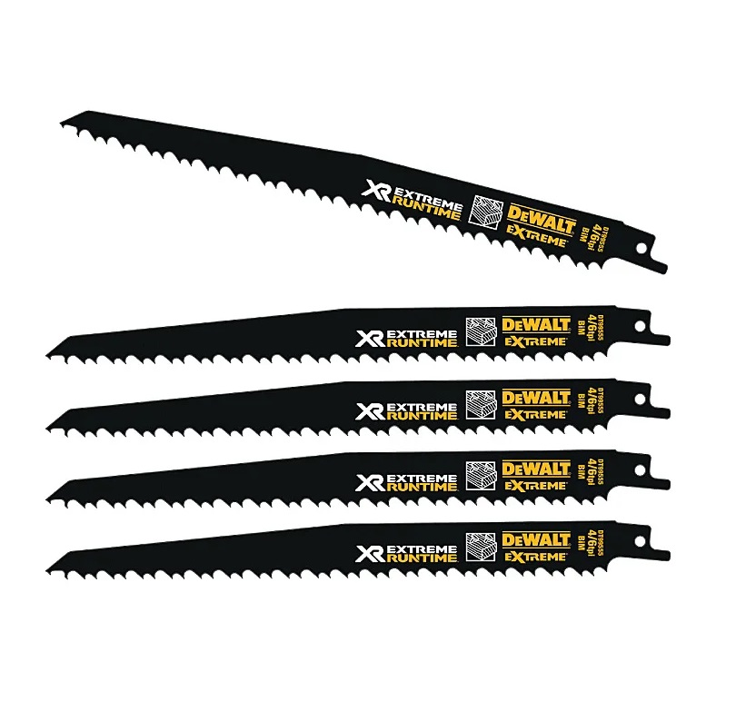 Listi za sabljasto žago Dewalt 230MM 6 TPI FV ZA LES (5KOS) DT99555